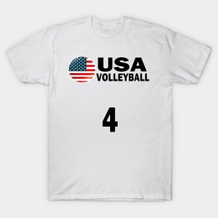 USA Volleyball #4 T-shirt Design T-Shirt